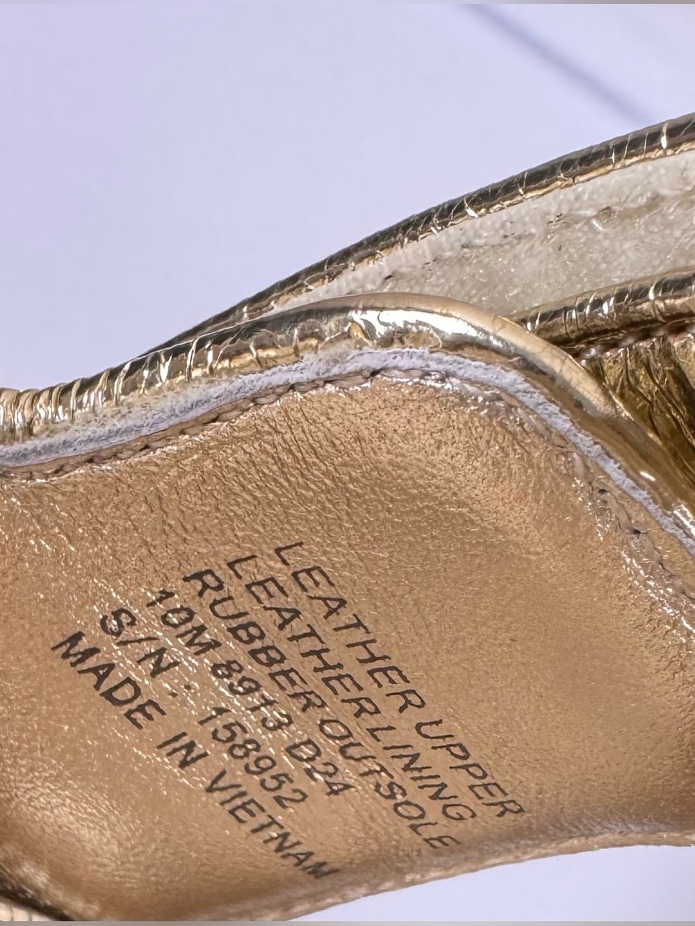 Tory Burch Kira Sport Sandal Crinkle Metallic Leather in Sparkle Gold - Picture 7 of 10